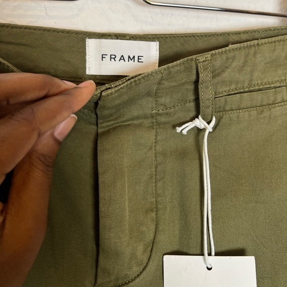 FRAME Green Le Tomboy Trouser Released Hem - Picture 9 of 11